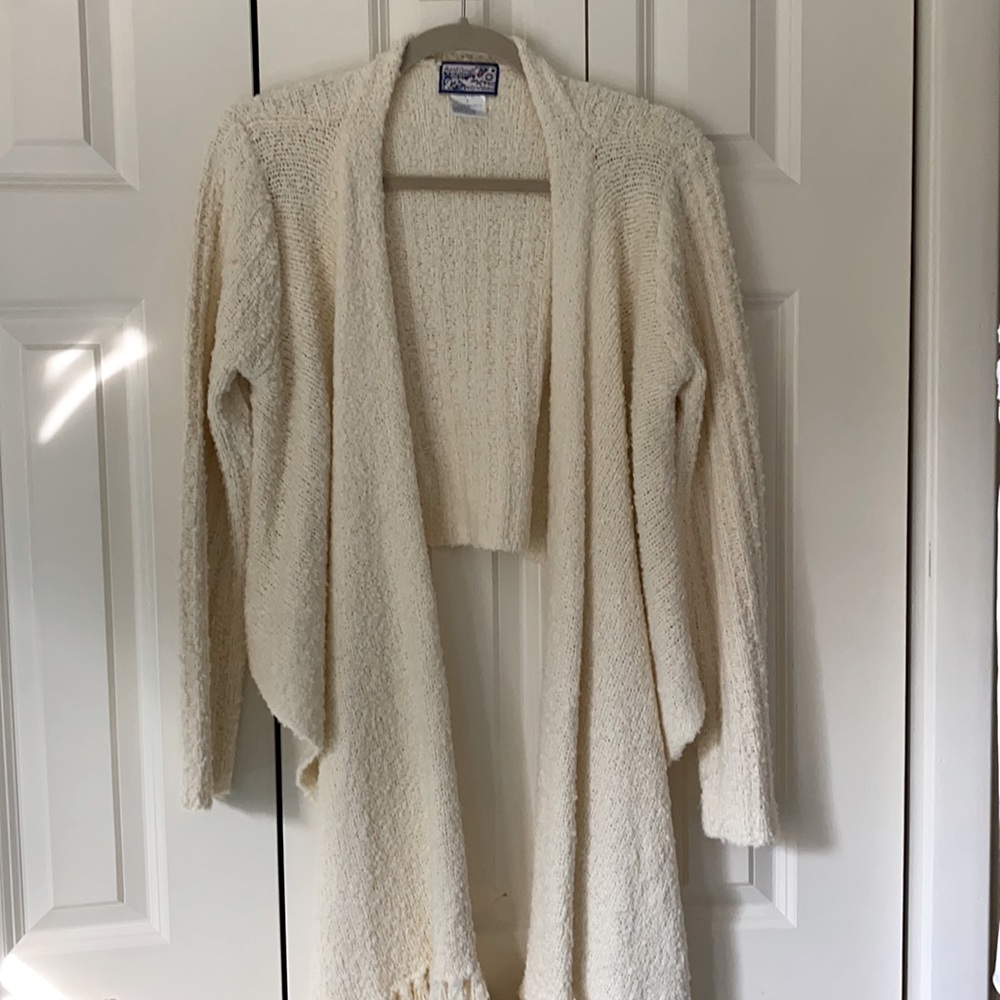 Cozy Sweater Cardigan w/ Fringe
